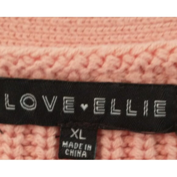 Love Ellie Women's Cardigan Sweater Cropped Button Down Long Sleeve Peach - XL - Picture 4 of 8